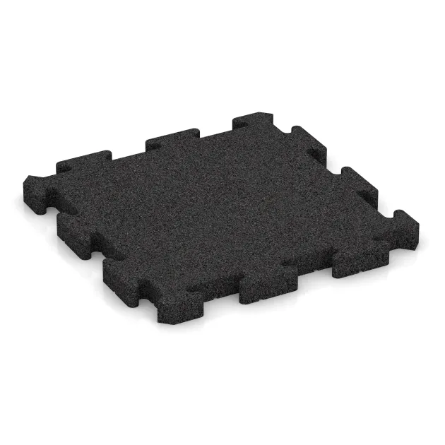 Losa de paddock von WARCO im Farbdesign Antracita mit den Abmessungen 500 x 500 x 40 mm. Produktfoto von Artikel 3653 in der Aufsicht von schräg vorne.