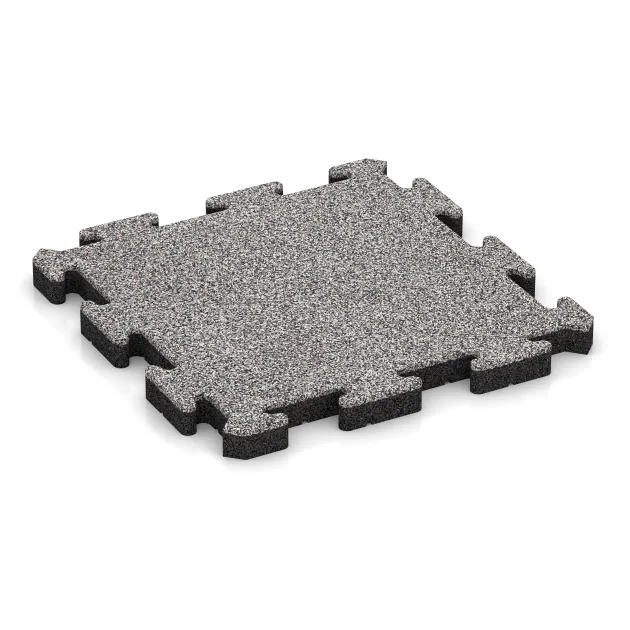 Esterilla Protectora Fitness HD von WARCO im Farbdesign Gris jaspeado mit den Abmessungen 500 x 500 x 40 mm. Produktfoto von Artikel 4555 in der Aufsicht von schräg vorne.