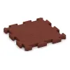 Pavimento deportivo de caucho HD von WARCO im Farbdesign Rojo ladrillo mit den Abmessungen 500 x 500 x 40 mm. Produktfoto von Artikel 4192 in der Aufsicht von schräg vorne.