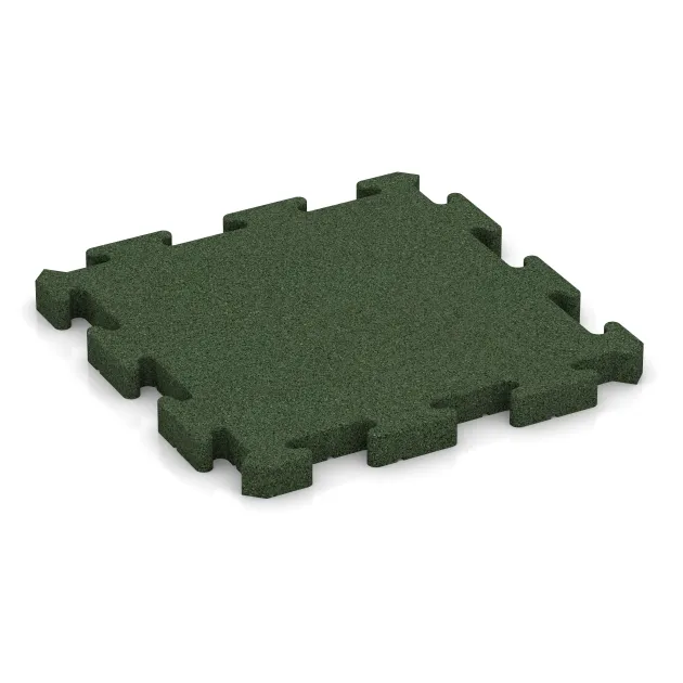 Esterilla Protectora Fitness HD von WARCO im Farbdesign Verde hierba mit den Abmessungen 500 x 500 x 40 mm. Produktfoto von Artikel 3010 in der Aufsicht von schräg vorne.