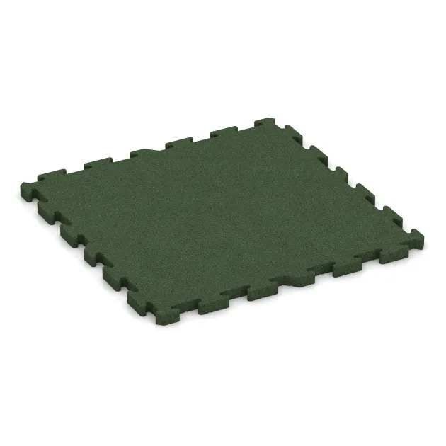 Esterilla Protectora Fitness HD von WARCO im Farbdesign Verde hierba mit den Abmessungen 1000 x 1000 x 40 mm. Produktfoto von Artikel 3483 in der Aufsicht von schräg vorne.