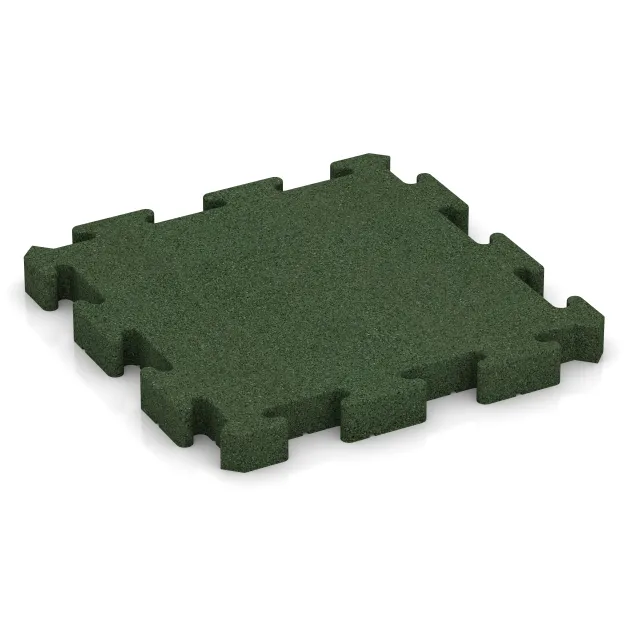 Losa de paddock von WARCO im Farbdesign Verde hierba mit den Abmessungen 500 x 500 x 50 mm. Produktfoto von Artikel 4084 in der Aufsicht von schräg vorne.