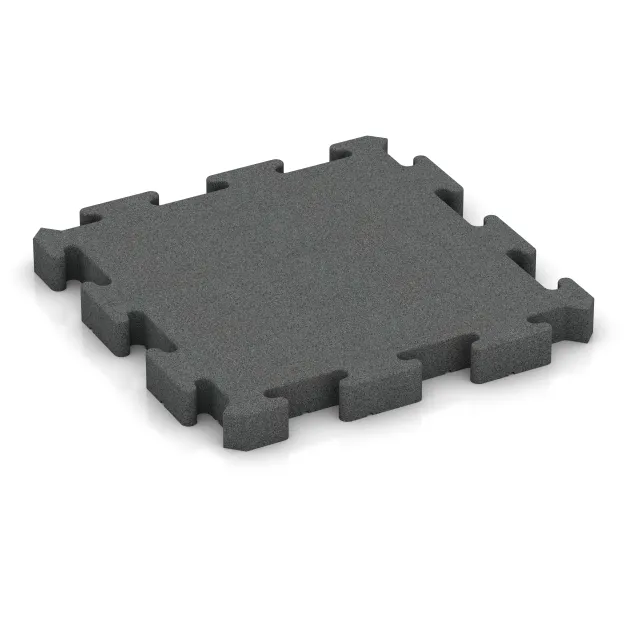 Esterilla Protectora Fitness von WARCO im Farbdesign Gris pizarra mit den Abmessungen 500 x 500 x 50 mm. Produktfoto von Artikel 3165 in der Aufsicht von schräg vorne.