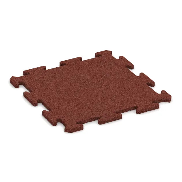 Pavimento deportivo para perros HD von WARCO im Farbdesign Rojo ladrillo mit den Abmessungen 500 x 500 x 18 mm. Produktfoto von Artikel 3920 in der Aufsicht von schräg vorne.