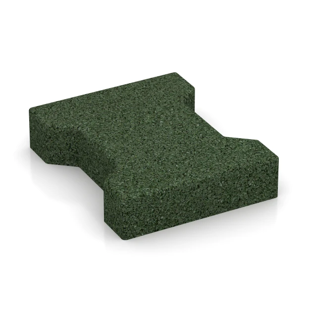 Adoquines de caucho von WARCO im Farbdesign Verde hierba mit den Abmessungen 20 x 16,5 x 4,3 cm | 0,0278 m². Produktfoto von Artikel 3605 in der Aufsicht von schräg vorne.