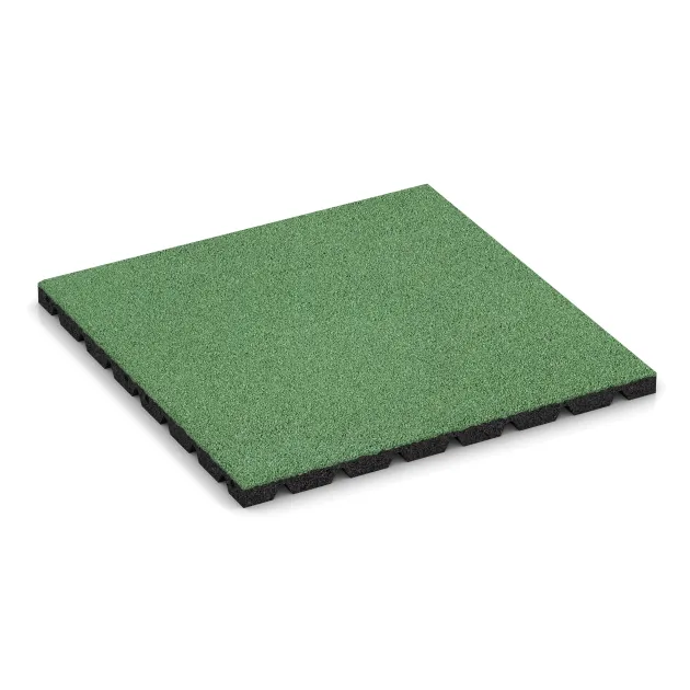 Loseta de caucho para parques infantiles 3 cm - EN 1177 ≤ 100 cm von WARCO im Farbdesign Verde pálido mit den Abmessungen 500 x 500 x 30 mm. Produktfoto von Artikel 5472 in der Aufsicht von schräg vorne.