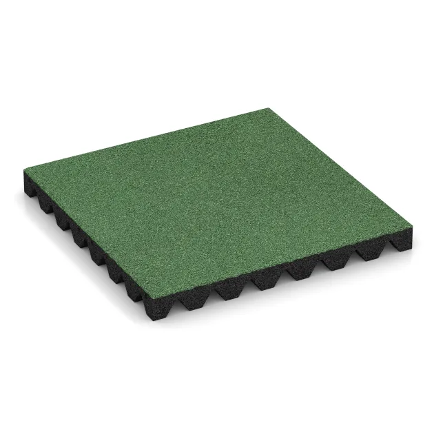 Loseta de caucho para parques infantiles 5 cm - EN 1177 ≤ 145 cm von WARCO im Farbdesign Verde pálido mit den Abmessungen 500 x 500 x 50 mm. Produktfoto von Artikel 5570 in der Aufsicht von schräg vorne.