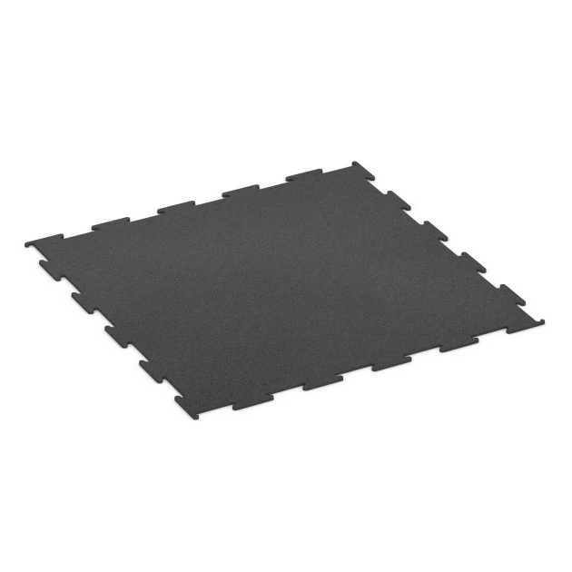 Suelo de Fitness Compacto von WARCO im Farbdesign Antracita mit den Abmessungen 100 × 100 × 0,8 cm. Produktfoto von Artikel 6449 in der Aufsicht von schräg vorne.