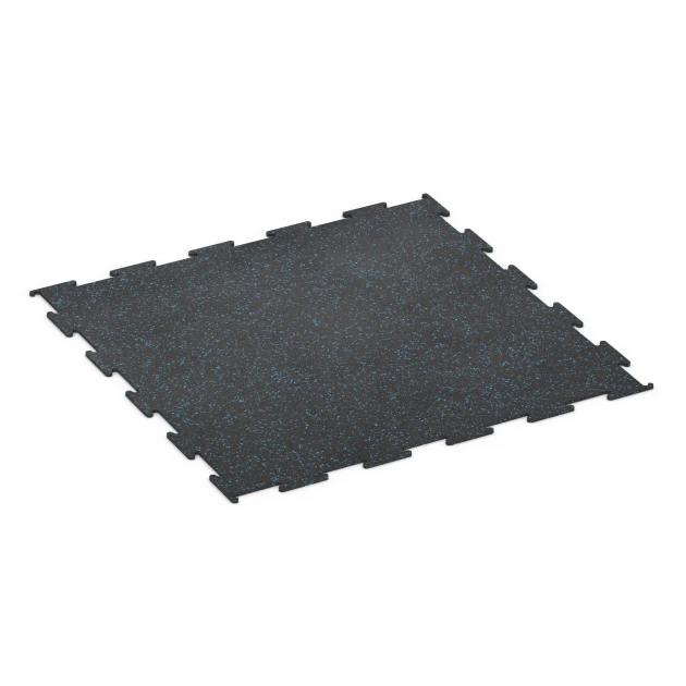 Suelo de Fitness Compacto von WARCO im Farbdesign Azul ligeramente moteado mit den Abmessungen 100 × 100 × 0,8 cm. Produktfoto von Artikel 6451 in der Aufsicht von schräg vorne.
