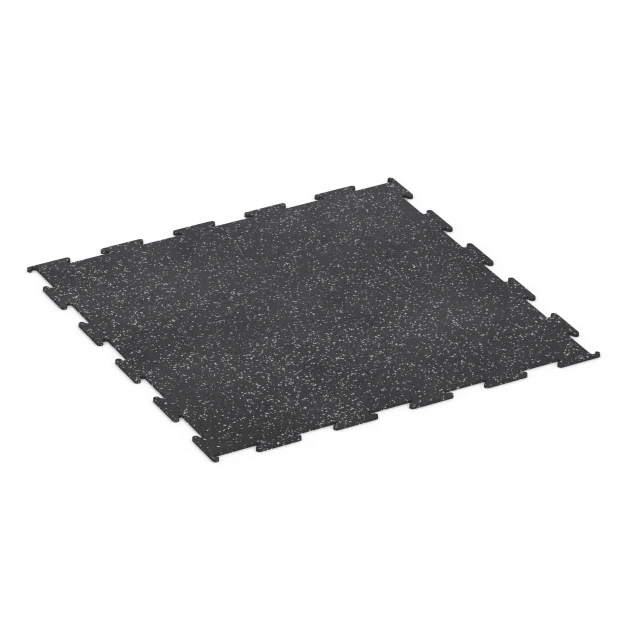 Suelo de Fitness Compacto von WARCO im Farbdesign Gris ligeramente moteado mit den Abmessungen 100 × 100 × 0,8 cm. Produktfoto von Artikel 6452 in der Aufsicht von schräg vorne.