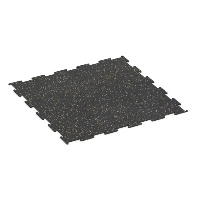 Suelo de Fitness Compacto von WARCO im Farbdesign Amarillo ligeramente moteado mit den Abmessungen 100 × 100 × 0,8 cm. Produktfoto von Artikel 6454 in der Aufsicht von schräg vorne.