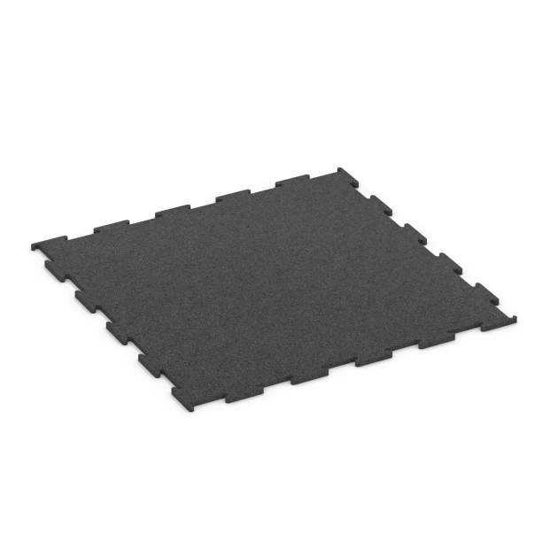 Suelo de Fitness Compacto von WARCO im Farbdesign Antracita mit den Abmessungen 50 × 50 × 0,8 cm. Produktfoto von Artikel 6455 in der Aufsicht von schräg vorne.