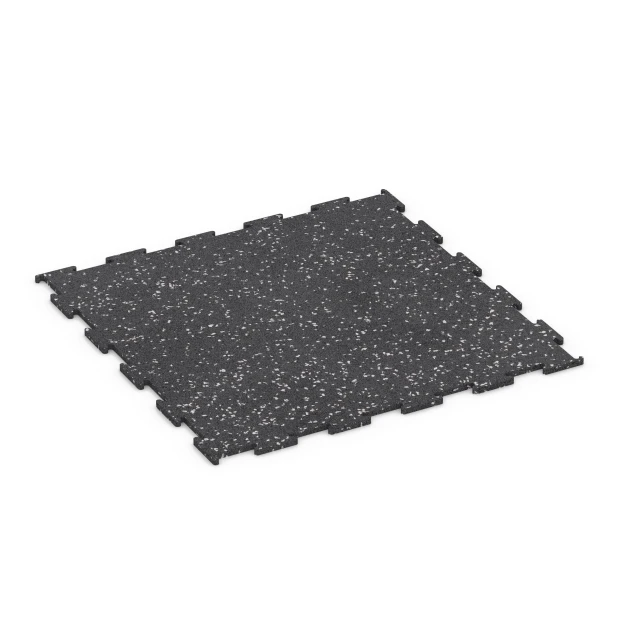 Suelo de Fitness Compacto von WARCO im Farbdesign Gris ligeramente moteado mit den Abmessungen 50 × 50 × 0,8 cm. Produktfoto von Artikel 6458 in der Aufsicht von schräg vorne.
