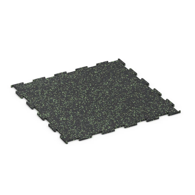 Suelo de Fitness Compacto von WARCO im Farbdesign Verde ligeramente moteado mit den Abmessungen 50 × 50 × 0,8 cm. Produktfoto von Artikel 6459 in der Aufsicht von schräg vorne.