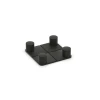 Clip de plástico von WARCO im Farbdesign Negro mate mit den Abmessungen 50 x 50 mm – 8 mm. Produktfoto von Artikel 6121 in der Aufsicht von schräg vorne.