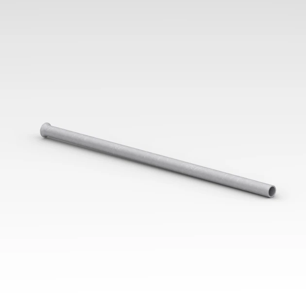 Estaca de anclaje von WARCO im Farbdesign Gris cinc mit den Abmessungen ø 2,8 x 76 cm. Produktfoto von Artikel 6643 in der Aufsicht von schräg vorne.