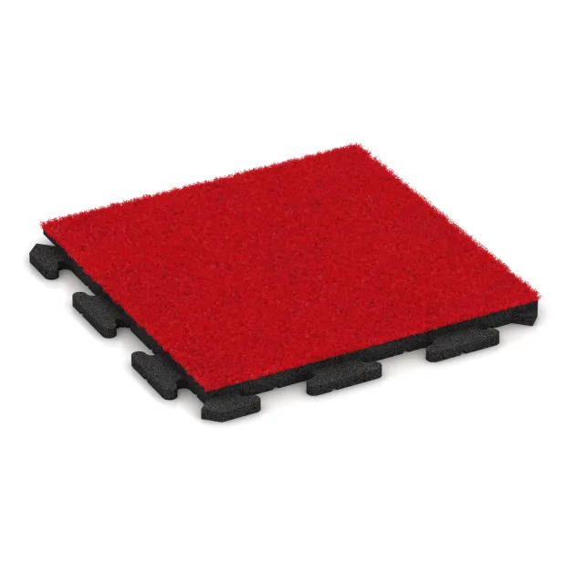 Suelo de Fitness Césped Artificial von WARCO im Farbdesign Césped artificial rojo mit den Abmessungen 500 x 500 x 30 mm. Produktfoto von Artikel 1240 in der Aufsicht von schräg vorne.