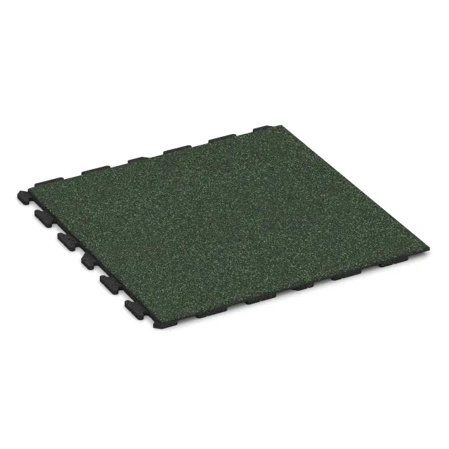 Pavimento Fitness Baldosas de Goma Classic von WARCO im Farbdesign Césped inglés mit den Abmessungen 1000 x 1000 x 30 mm. Produktfoto von Artikel 1601 in der Aufsicht von schräg vorne.