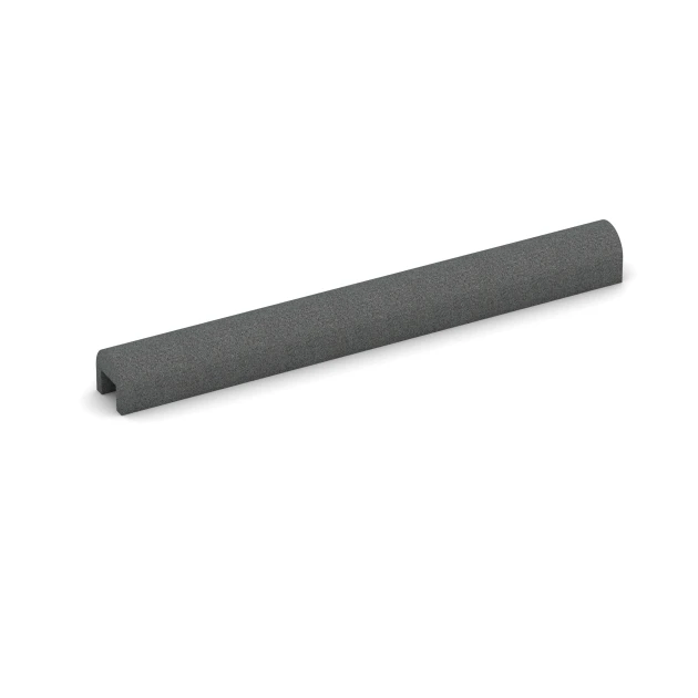 Rubber Kerb Cap von WARCO im Farbdesign Gris pizarra mit den Abmessungen 100 x 10 x 10 – [5 x 5] cm. Produktfoto von Artikel 2583 in der Aufsicht von schräg vorne.