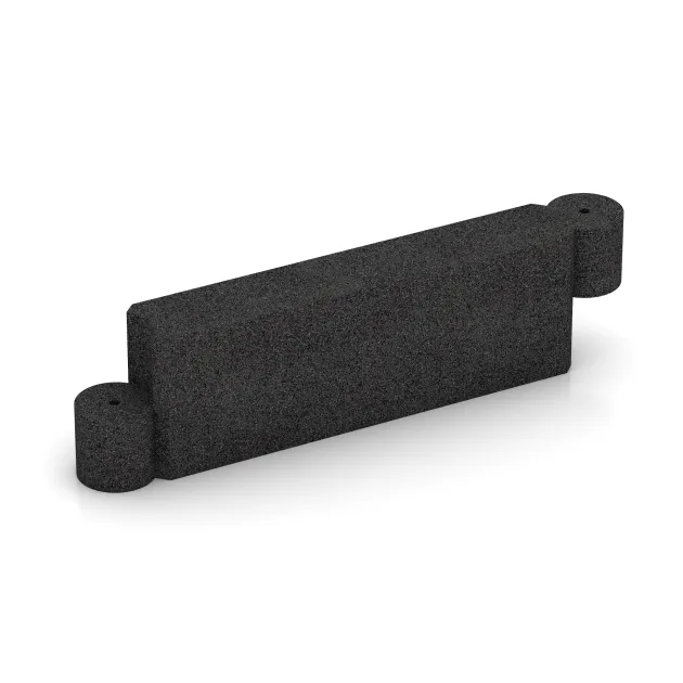 Bloque modular de caucho von WARCO im Farbdesign Antracita mit den Abmessungen 1000 x 300 x 154 mm. Produktfoto von Artikel 2578 in der Aufsicht von schräg vorne.