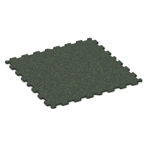 Suelo de Fitness Compacto von WARCO im Farbdesign Césped inglés mit den Abmessungen 970 x 970 x 16 mm. Produktfoto von Artikel 1099 in der Aufsicht von schräg vorne.