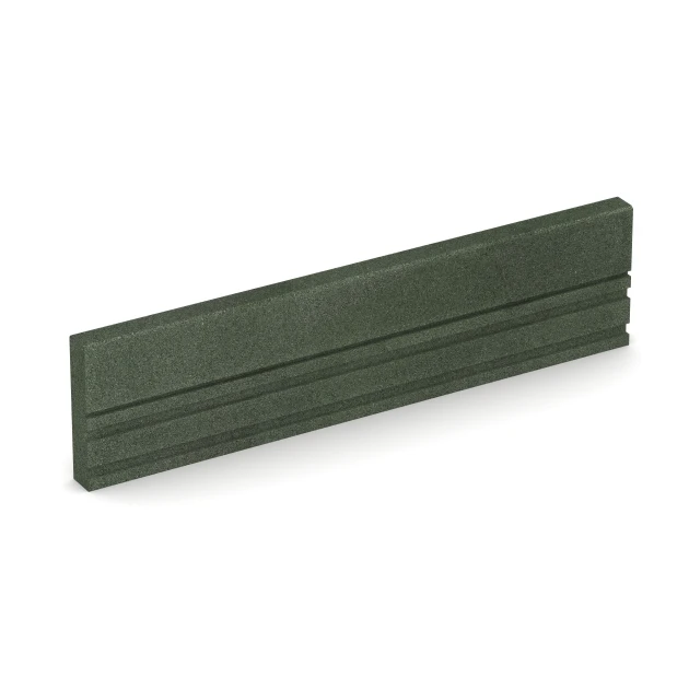 Bordillo elástico von WARCO im Farbdesign Verde hierba mit den Abmessungen 100 × 5 × 25 cm. Produktfoto von Artikel 3786 in der Aufsicht von schräg vorne.