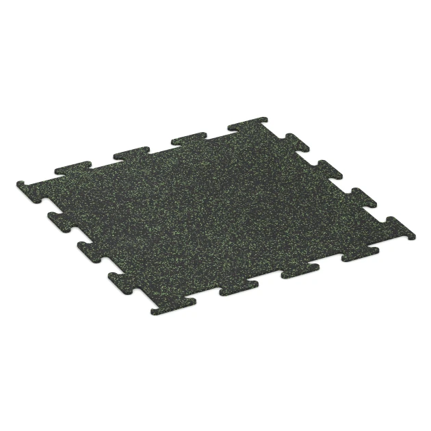 Fitness Performance Elite Pavimento Deportivo von WARCO im Farbdesign Verde ligeramente moteado mit den Abmessungen 100 x 100 x 1 cm | 1,00 m². Produktfoto von Artikel 3755 in der Aufsicht von schräg vorne.
