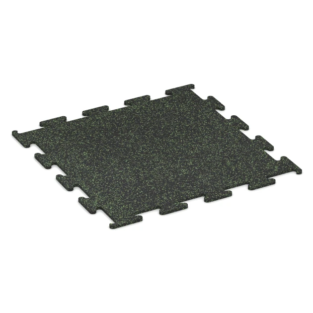 Fitness Performance Elite Pavimento Deportivo von WARCO im Farbdesign Verde ligeramente moteado mit den Abmessungen 100 x 100 x 1,5 cm | 1,00 m². Produktfoto von Artikel 3759 in der Aufsicht von schräg vorne.