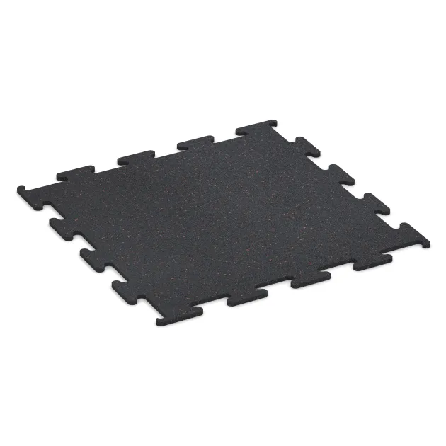 Pavimento Fitness Performance Elite von WARCO im Farbdesign Amarillo ligeramente moteado mit den Abmessungen 1000 x 1000 x 15 mm. Produktfoto von Artikel 3756 in der Aufsicht von schräg vorne.