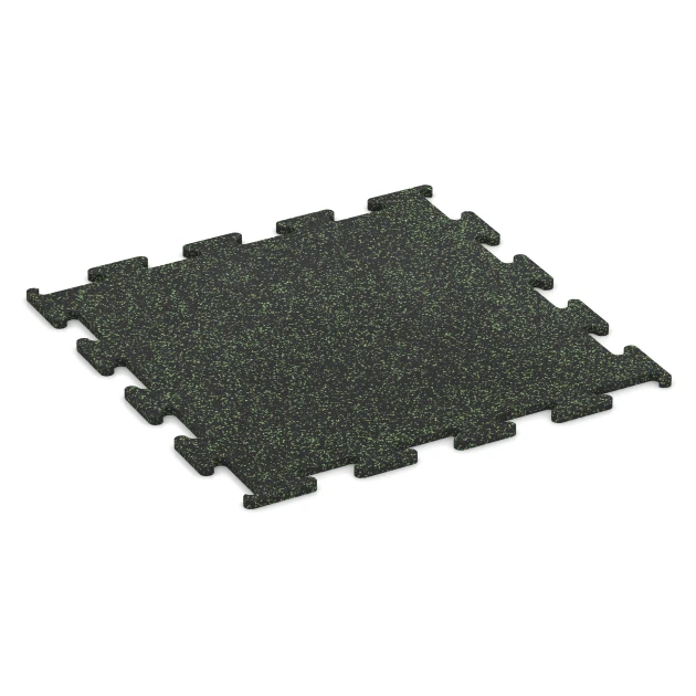 Fitness Performance Elite Pavimento Deportivo von WARCO im Farbdesign Verde ligeramente moteado mit den Abmessungen 100 x 100 x 2 cm | 1,00 m². Produktfoto von Artikel 6979 in der Aufsicht von schräg vorne.