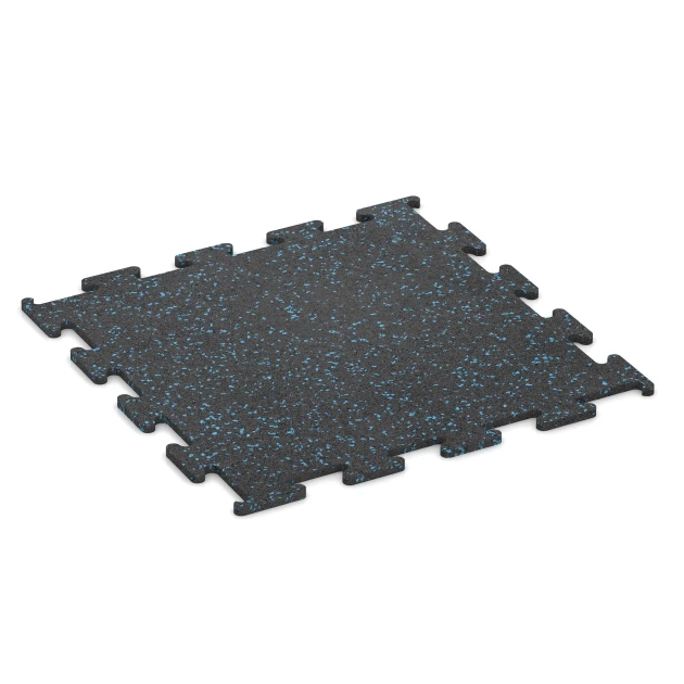 Fitness Performance Elite Pavimento Deportivo von WARCO im Farbdesign Azul ligeramente moteado mit den Abmessungen 50 x 50 x 1 cm | 0,25 m². Produktfoto von Artikel 3766 in der Aufsicht von schräg vorne.