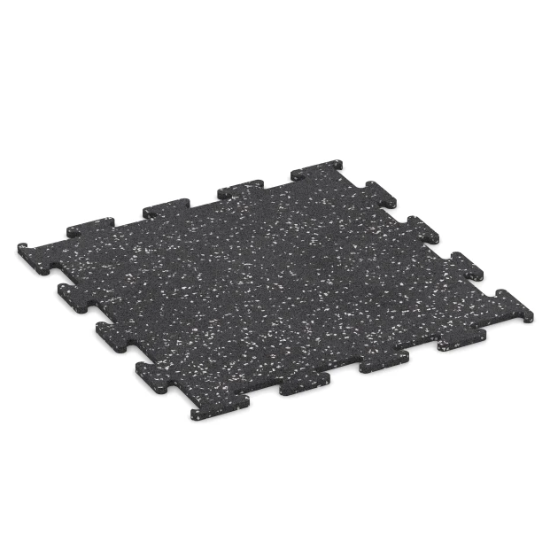 Fitness Performance Elite Pavimento Deportivo von WARCO im Farbdesign Gris ligeramente moteado mit den Abmessungen 50 x 50 x 1 cm | 0,25 m². Produktfoto von Artikel 3779 in der Aufsicht von schräg vorne.