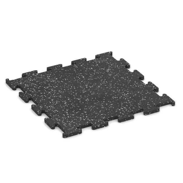 Fitness Performance Elite pavimento deportivo von WARCO im Farbdesign Gris ligeramente moteado mit den Abmessungen 50 x 50 x 1,5 cm | 0,25 m². Produktfoto von Artikel 3780 in der Aufsicht von schräg vorne.