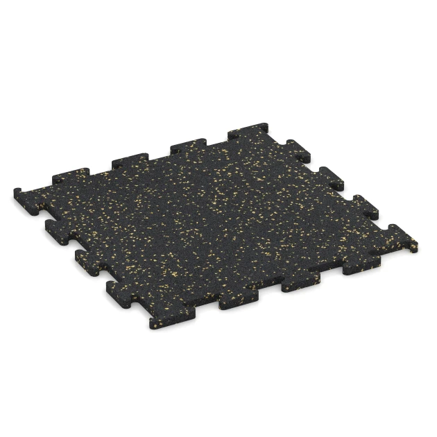 Fitness Performance Elite pavimento deportivo von WARCO im Farbdesign Amarillo ligeramente moteado mit den Abmessungen 50 x 50 x 1,5 cm | 0,25 m². Produktfoto von Artikel 3768 in der Aufsicht von schräg vorne.