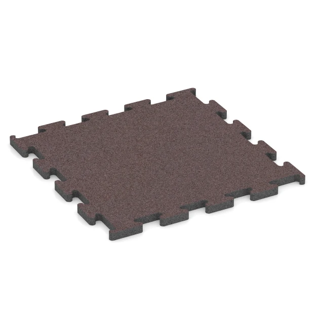 Fitness Performance Elite pavimento deportivo von WARCO im Farbdesign Rojo mineral mit den Abmessungen 50 x 50 x 2 cm | 0,25 m². Produktfoto von Artikel 6155 in der Aufsicht von schräg vorne.