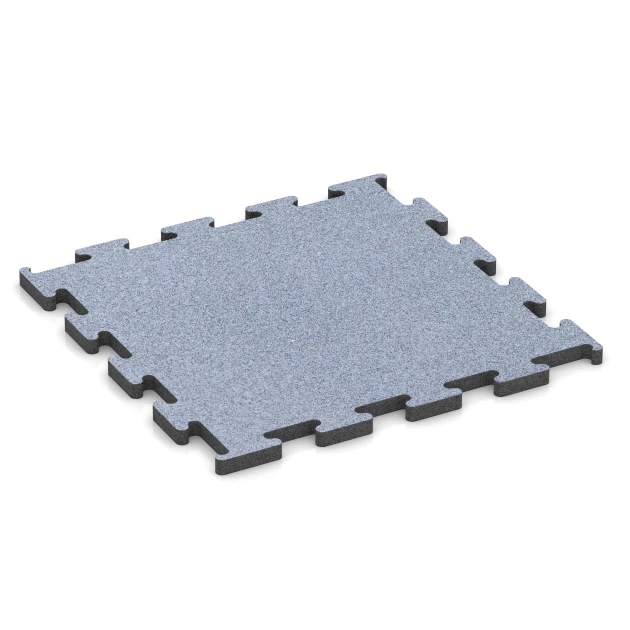 Fitness Performance Elite pavimento deportivo von WARCO im Farbdesign Gris niebla mit den Abmessungen 50 x 50 x 2 cm | 0,25 m². Produktfoto von Artikel 6156 in der Aufsicht von schräg vorne.