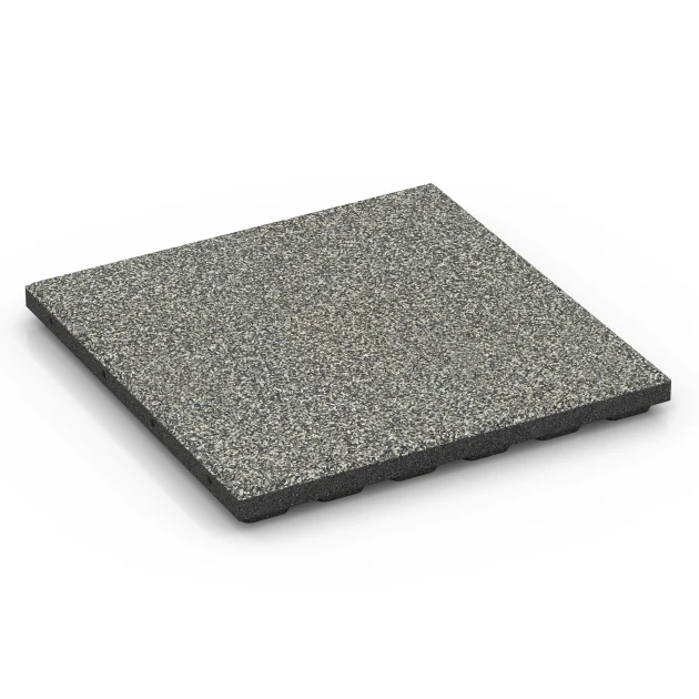 Loseta amortiguadora – 120 cm von WARCO im Farbdesign Granito gris mit den Abmessungen 50 x 50 x 4 cm | 0,25 m². Produktfoto von Artikel 6423 in der Aufsicht von schräg vorne.