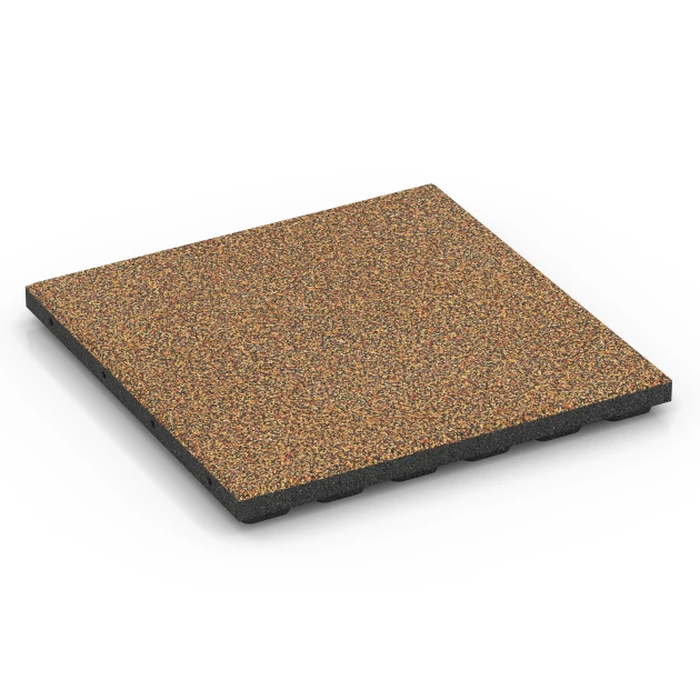 Loseta de caucho EPDM para parque infantil – 120 cm von WARCO im Farbdesign Terracota mit den Abmessungen 50 x 50 x 4 cm | 0,25 m². Produktfoto von Artikel 6425 in der Aufsicht von schräg vorne.