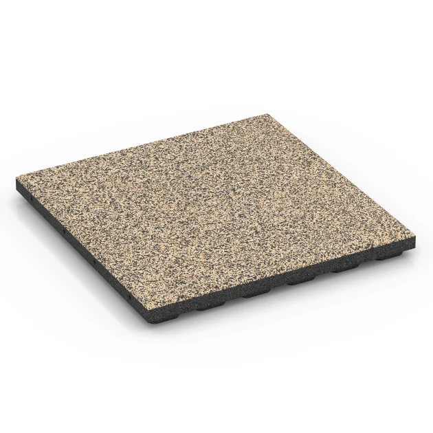 Loseta amortiguadora – 120 cm von WARCO im Farbdesign Travertino mit den Abmessungen 50 x 50 x 4 cm. Produktfoto von Artikel 6428 in der Aufsicht von schräg vorne.