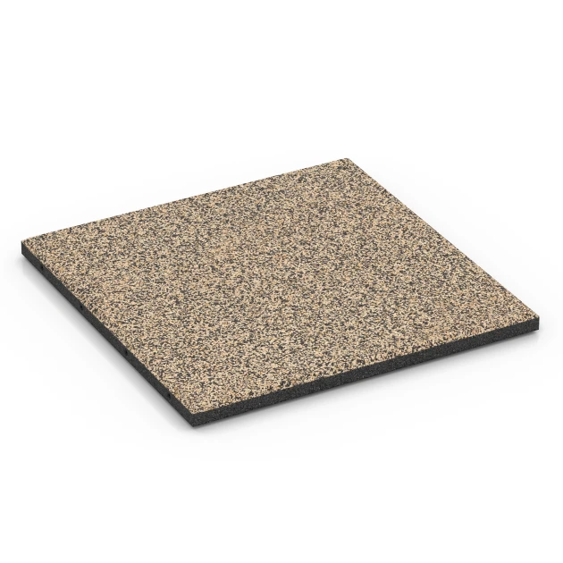 Loseta amortiguadora – 90 cm von WARCO im Farbdesign Travertino mit den Abmessungen 50 x 50 x 3 cm | 0,25 m². Produktfoto von Artikel 6419 in der Aufsicht von schräg vorne.