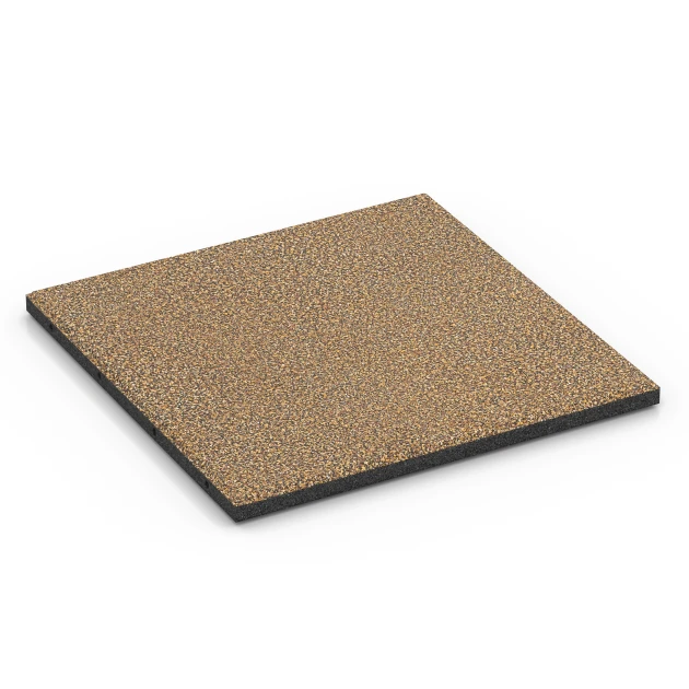Loseta de caucho EPDM para parque infantil – 90 cm von WARCO im Farbdesign Ratán mit den Abmessungen 50 x 50 x 3 cm | 0,25 m². Produktfoto von Artikel 6421 in der Aufsicht von schräg vorne.