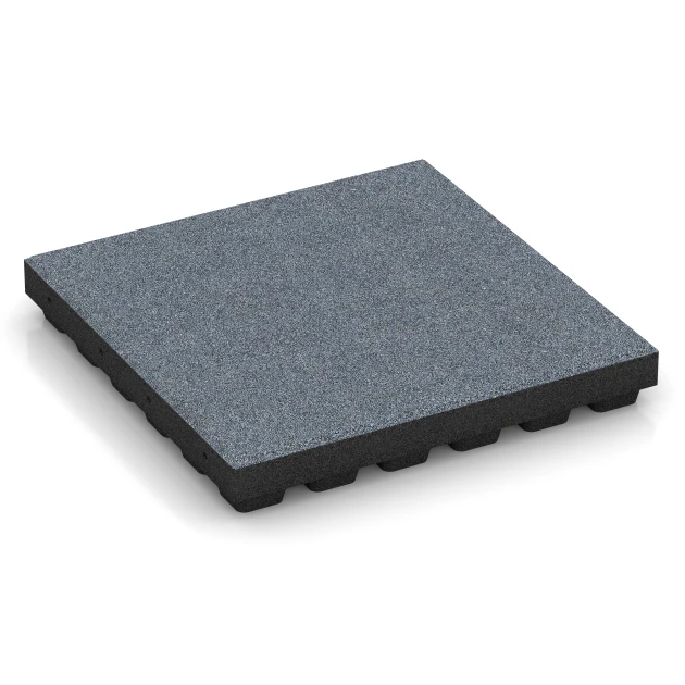 Loseta de caucho para parque infantil – 205 cm von WARCO im Farbdesign Gris grafito mit den Abmessungen 50 x 50 x 7 cm | 0,25 m². Produktfoto von Artikel 6142 in der Aufsicht von schräg vorne.