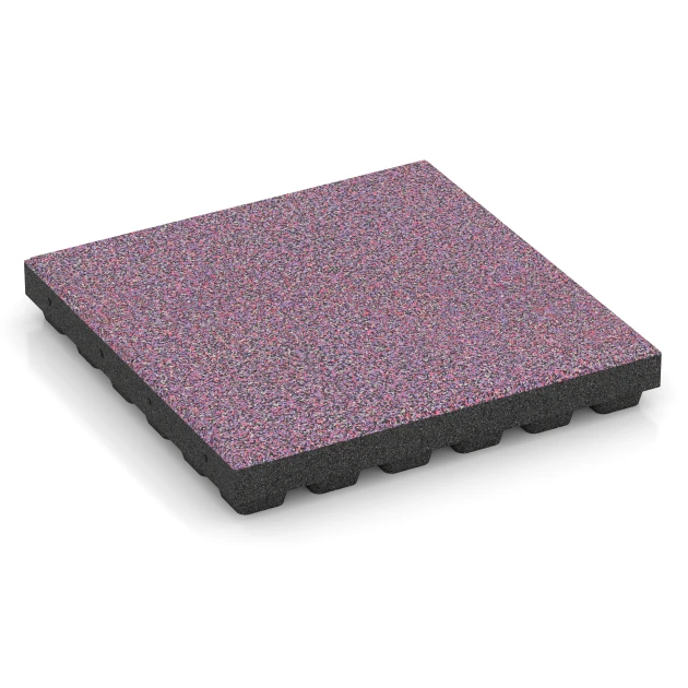 Loseta de caucho EPDM para parque infantil – 210 cm von WARCO im Farbdesign Lavanda mit den Abmessungen 50 x 50 x 7 cm | 0,25 m². Produktfoto von Artikel 6445 in der Aufsicht von schräg vorne.