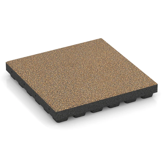 Loseta de caucho EPDM para parque infantil – 210 cm von WARCO im Farbdesign Ratán mit den Abmessungen 50 x 50 x 7 cm | 0,25 m². Produktfoto von Artikel 6448 in der Aufsicht von schräg vorne.