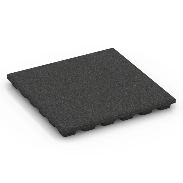 Loseta de caucho para parque infantil – 170 cm von WARCO im Farbdesign Antracita mit den Abmessungen 50 x 50 x 4,8 cm | 0,25 m². Produktfoto von Artikel 6135 in der Aufsicht von schräg vorne.