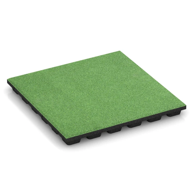 Baldosas amortiguadoras von WARCO im Farbdesign Verde tilo mit den Abmessungen 50 x 50 x 4,8 cm. Produktfoto von Artikel 6293 in der Aufsicht von schräg vorne.