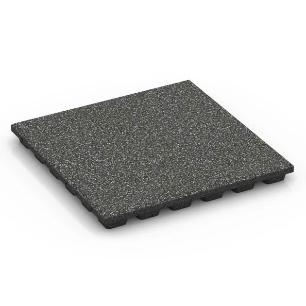 Loseta de caucho EPDM para parque infantil – 160 cm von WARCO im Farbdesign Granito gris oscuro mit den Abmessungen 50 x 50 x 4,8 cm | 0,25 m². Produktfoto von Artikel 6431 in der Aufsicht von schräg vorne.