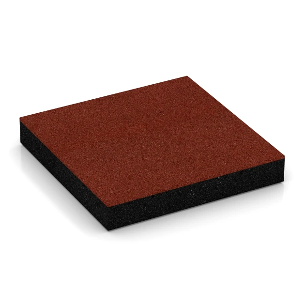 Loseta de caucho para parque infantil – 230 cm von WARCO im Farbdesign Rojo ladrillo mit den Abmessungen 50 x 50 x 8 cm | 0,25 m². Produktfoto von Artikel 6272 in der Aufsicht von schräg vorne.