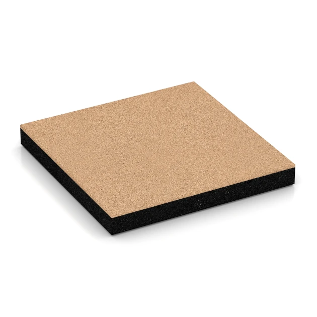 Loseta de caucho para parque infantil – 180 cm von WARCO im Farbdesign Beige arena mit den Abmessungen 50 x 50 x 6 cm | 0,25 m². Produktfoto von Artikel 6270 in der Aufsicht von schräg vorne.