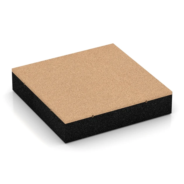 Baldosas amortiguadoras von WARCO im Farbdesign Beige arena mit den Abmessungen 50 x 50 x 11 cm | 0,25 m². Produktfoto von Artikel 6231 in der Aufsicht von schräg vorne.